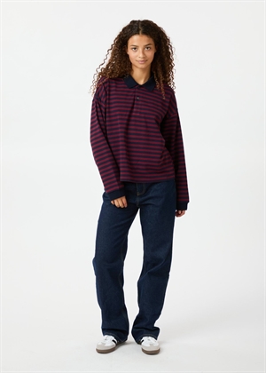  Sara wide stripe polo bluse Navy Neo Noir 